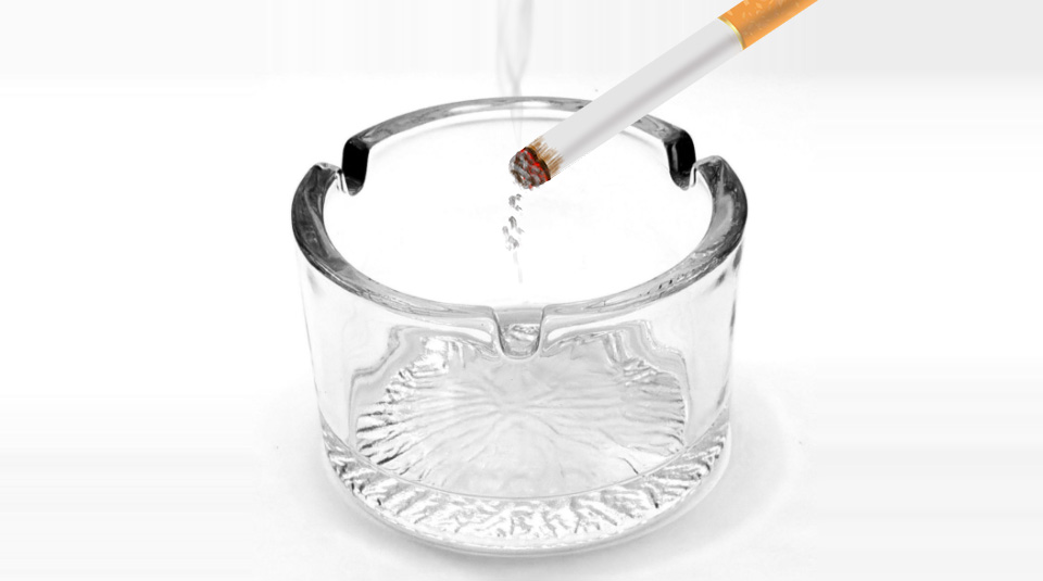 Creative glass ashtray